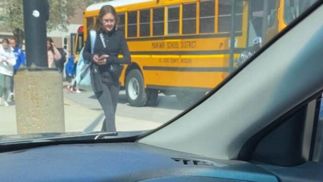 Girl is left speechless after puppy of her dreams comes to pick her up from school