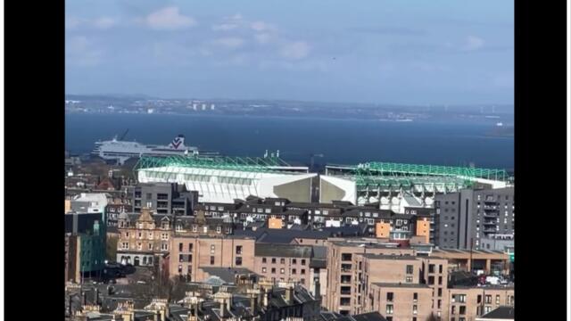 Hibs fans heard singing Sunshine on Leith from Arthur's Seat