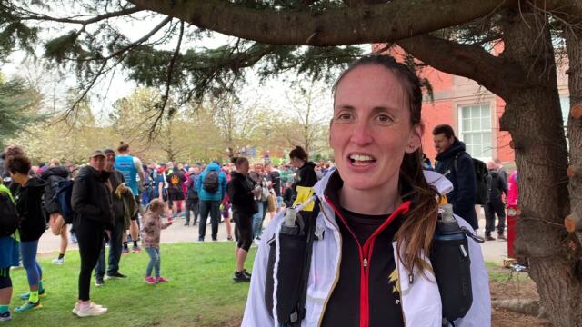 Manchester Marathon 2023: Louise Warwick attempts to break world record for running a marathon while doing crochet