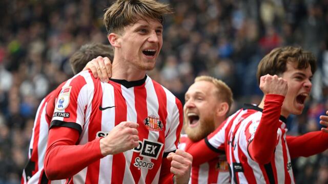 Joe Nicholson reacts after Sunderland huge 2-1 win over West Brom