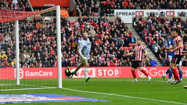 Joe Nicholson reacts after Sunderland’s 2-2 draw against Watford