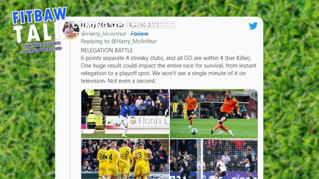 On this week's Fitbaw Talk...TV broadcasters are holding back the Scottish game