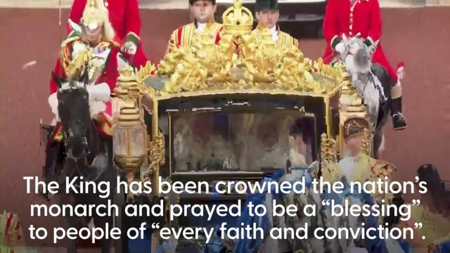 King Charles crowned in historic moment as the world watches
