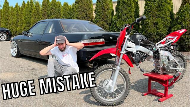 1JZ SILVIA GETS FULL CUSTOM OVAL STRAIGHT PIPED EXHAUST! 2023 CRF110 TOTALED FIRST RIDE..