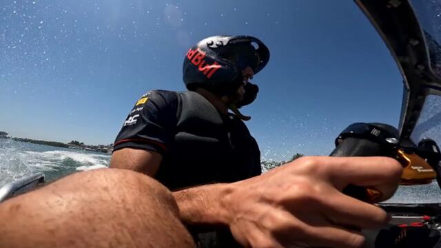 Moment Daniel Ricciardo brutally loses mini boat race to Red Bull junior ahead of Miami Grand Prix