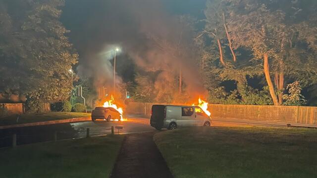 Dozen vehicles set alight overnight in Dorset streets