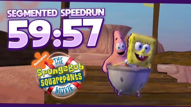 (Segmented Speedrun) No Pause Storage in 59:57 - The SpongeBob SquarePants Movie