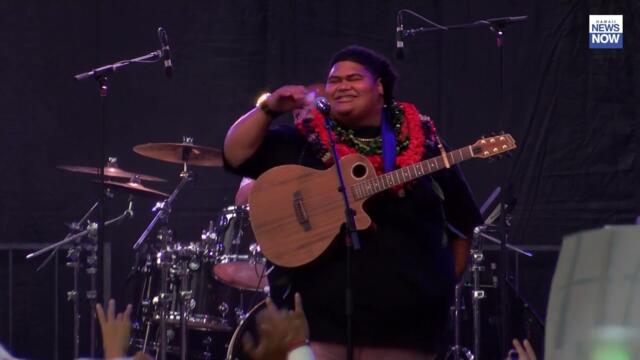 Iam Tongi performs to huge crowd at homecoming concert