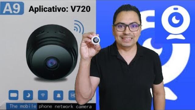 Mini câmera espiã wi-fi A9 como configurar usa o aplicativo: V720