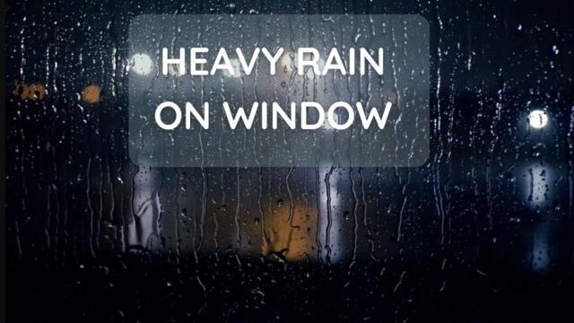 🔴 Heavy Rain and Thunder Sounds for Sleeping on Window 4K