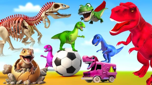 The Battle of Giants - Most Dramatic T-Rex Attack | T Rex Vs Elephant  Jurassic Park Dinosaur Videos