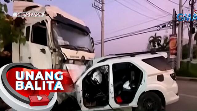 5 na sakay ng suv, patay matapos sumalpok sa 22-wheeler; 2 pang pasahero, sugatan | UB