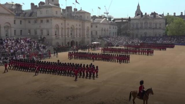 Prince William watches Trooping the Colour rehearsal in scorching London heat