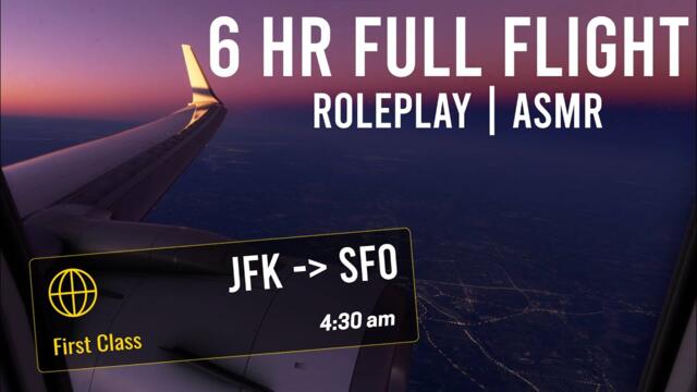 [Full Flight Roleplay ASMR] Your Red Eye to SFO ✈️💤 | Flight Attendants, Dings, Brown Noise Sleep