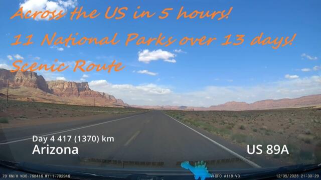 GORGEOUS AMERICA - Full Cross Country Drive from Orange County to Montreal sped up to 5 hours