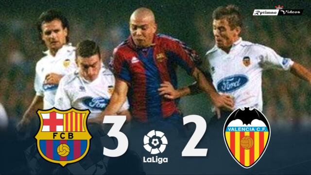 Barcelona 3 x 2 Valencia (Ronaldo Hat-trick) ● La Liga 96/97 Extended Goals & Highlights HD