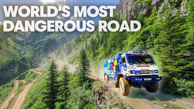 Racing On The World's Most Dangerous Road: Kamaz Truck VS Rally Car