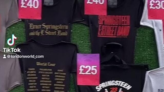 Bruce Springsteen’s merch stall