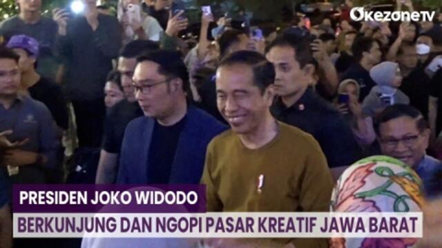 Presiden Joko Widodo Berkunjung dan Ngopi Pasar Kreatif Jawa Barat