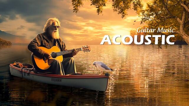 Acoustic Guitar Music / Relaxing guitar melody under nature autumn sunset