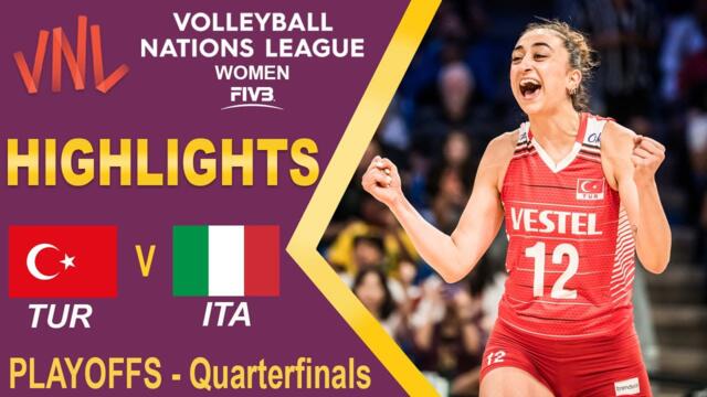 Highlights | Türkiye vs. Italy | Quarterfinals Women’s Volleyball Nations League 2023
