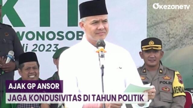 Orasi di Wonosobo, Ganjar Ajak GP Ansor Bersama-sama Jaga Kondusivitas di Tahun Politik