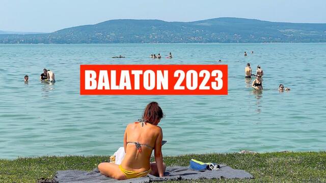 [4K] 🇭🇺 Lake BALATON 2023 😎 ⛵️☀️ Enjoying Life on the Beach