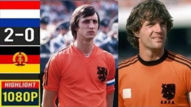 Netherlands 2-0 East Germany World Cup 1974 | Full highlight | 1080p HD | Johan Cruyff | Ruud Krol