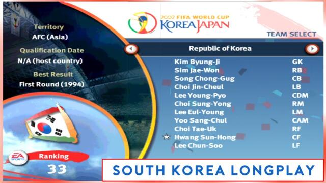 [PC] | FIFA WORLD CUP 2002 | REPUBLIC OF KOREA | WORLD CUP LONGPLAY
