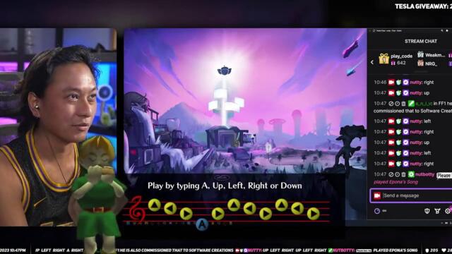 Un streamer utiliza el chat para que toquen la Ocarina del Tiempo