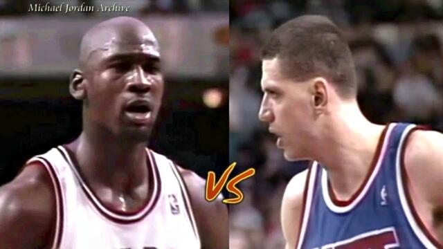 12.12.1992 Michael Jordan vs Drazen Petrovic Big Duel! MJ One Man Game & 63 Pts Total!