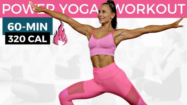 60-MIN FULL BODY POWER YOGA WORKOUT (weight loss, total body toning, balance and flexibility)