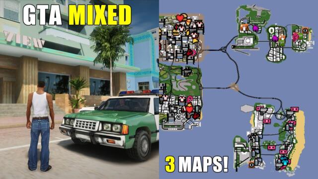 All Three GTA Maps in One Game - GTA Mixed Mod (SA_DirectX 3.0)