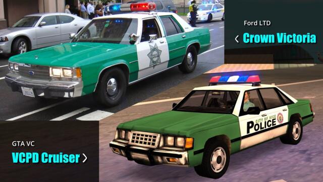 GTA 3D Era Police cars vs Real life Police cars | GTA III, VC, SA, LCS, VCS