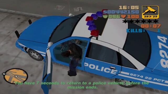 GTA 3: POLICE CAR MOD - Gameplay (HD Windows 10) Vigilante: Eliminate  The Criminal Threat