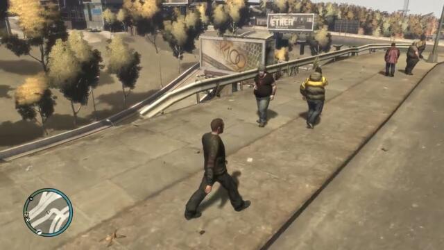 GTA IV - Pushing People Off Cliff [Part 1]
