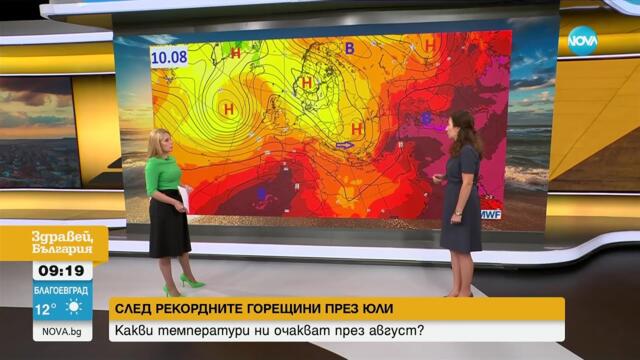 Какви температури ни очакват през август? - Здравей, България (09.08.2023)