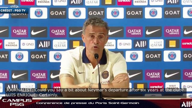 Luis Enrique réagit au départ de Neymar