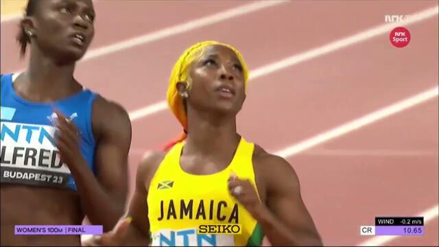 Svingenoginn 100 metres women final World Champion Richardson