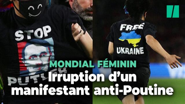 Les images du manifestant anti-Poutine qui a interrompu la finale de la Coupe du monde