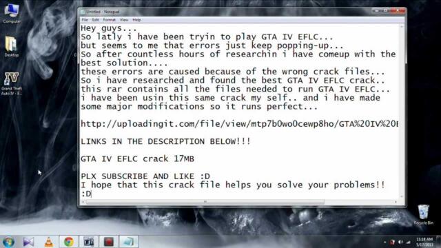 How to Fix GTA IV EFLC Errors. CRACK - Original By -F!LE ReP0-