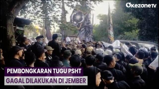 Pembongkaran Tugu PSHT Batal Usai Ratusan Pesilat Tutup Jalan Jember-Banyuwangi