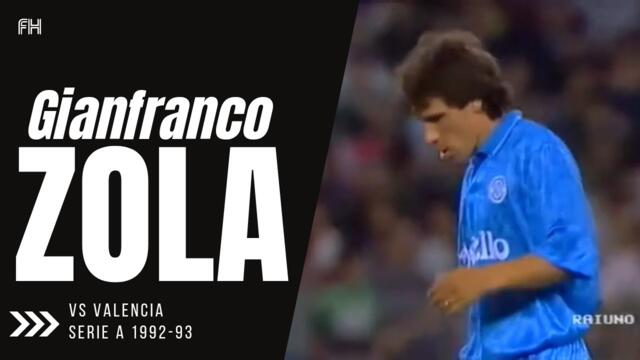 Gianfranco Zola ● Skills ● Napoli 1:0 Valencia ● UEFA Cup 1992-93