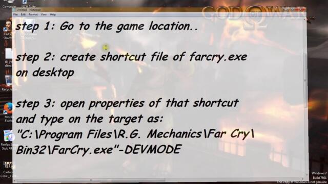 how to enable dev mode on farcry
