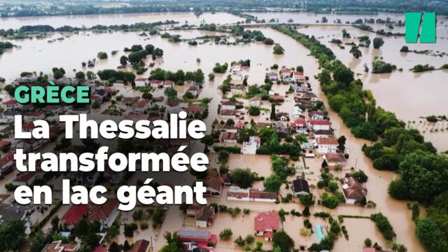 En Grèce, la Thessalie transformée en lac géant après des pluies extrêmes