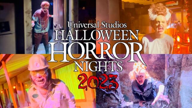 Busy First Night of Halloween Horror Nights | Inside all 9 Houses, Full New Purge Water Show & More
