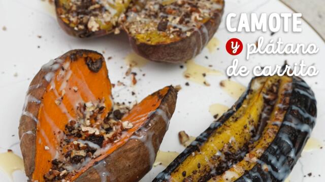 ¡Receta de plátanos y camotes al estilo de carrito!
