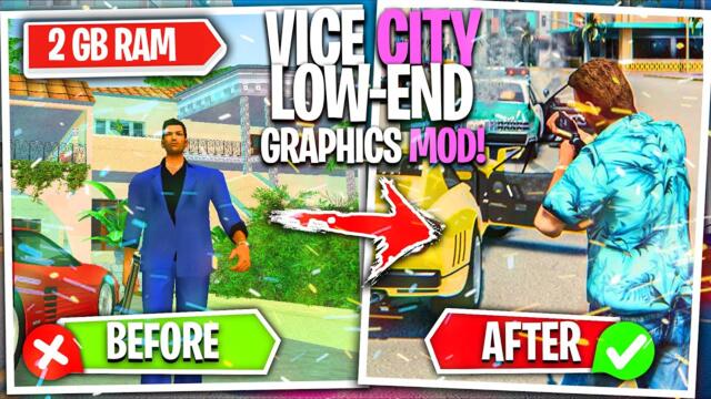 🔥How To Install Realistic Colorful Graphics Mod In Vice City ✅| Remaster GTA Vice City [ 2 GB RAM ]