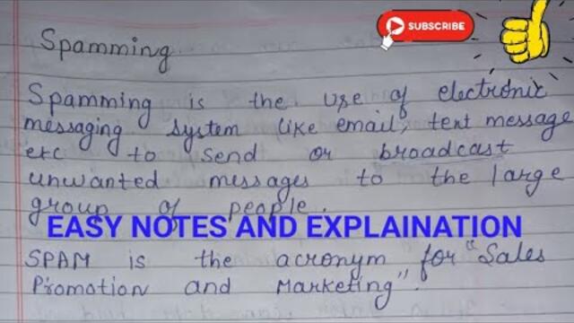 Spamming | Email Spamming | Types of Spamming in Detail | Lecture 5