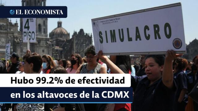 Hubo 99.2% de efectividad en los altavoces de la CDMX durante el Segundo Simulacro Nacional